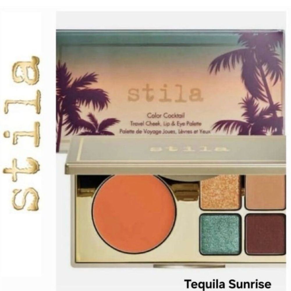 New in Box Stila color cocktail pallet "Tequila Sunrise" Cheek Lip Eye Travel